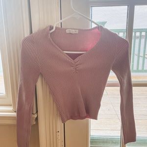 LA Hearts Pink Sweater Top